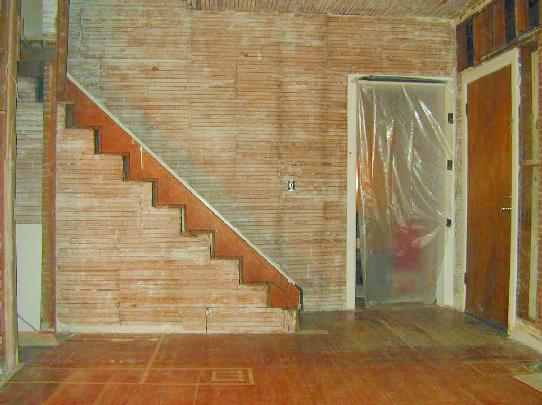 Stairs were walled in