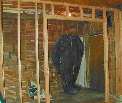 The first wall in place